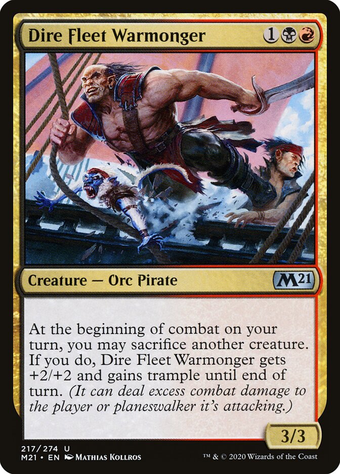 Dire Fleet Warmonger card front