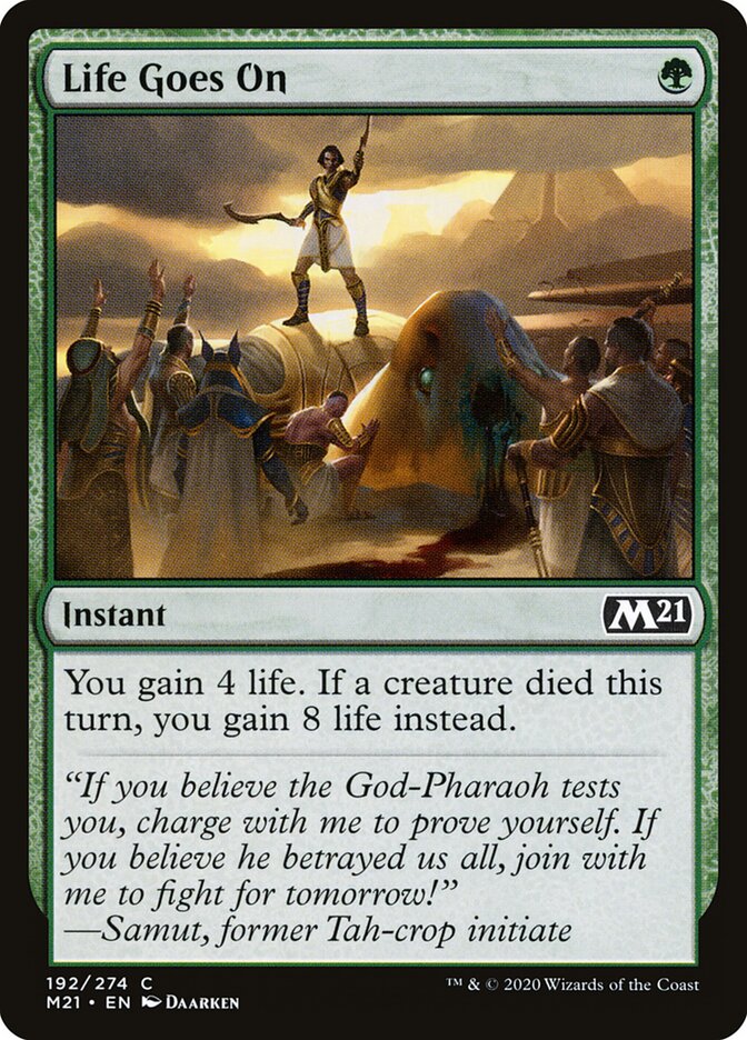 Life Goes On card front