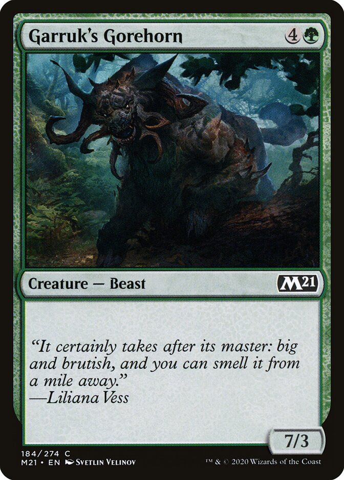 Garruk's Gorehorn card front