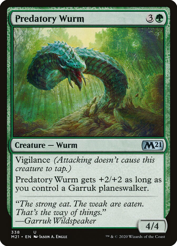 Predatory Wurm card front