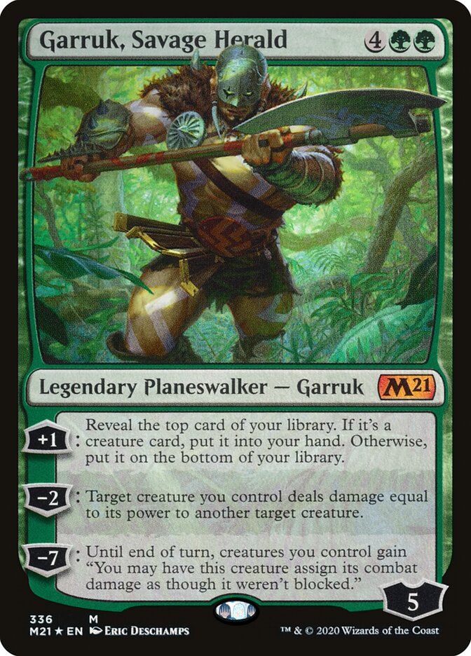 Garruk, Savage Herald card front