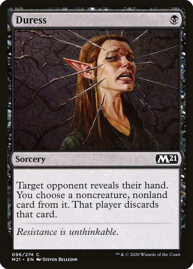 Duress card front