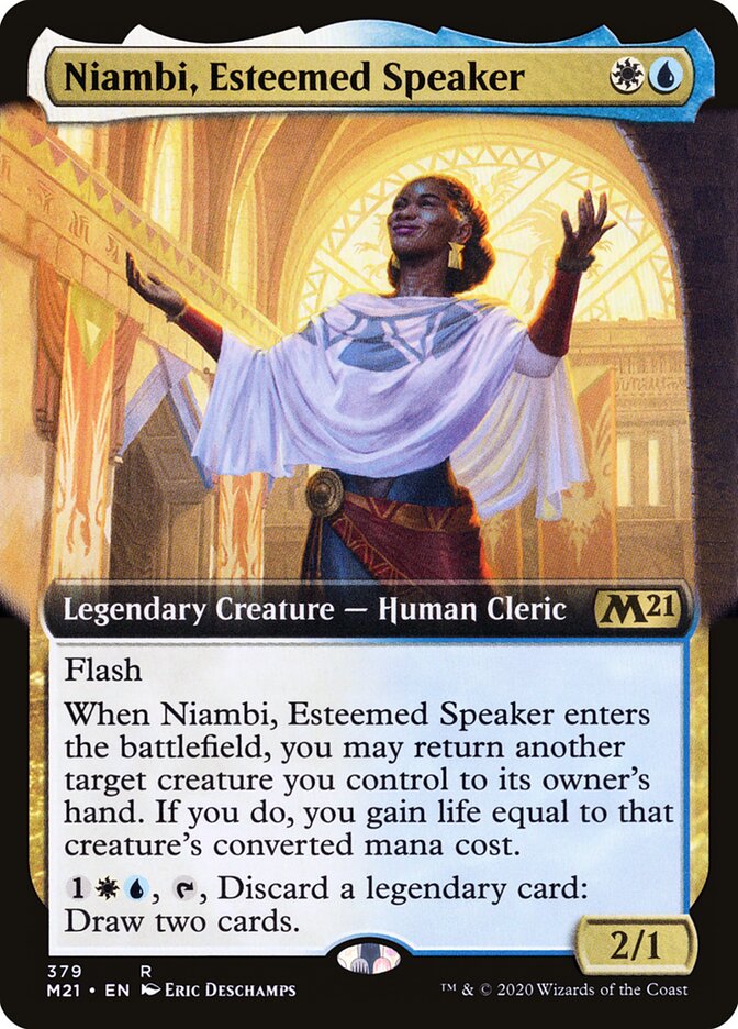 Niambi, Esteemed Speaker card front