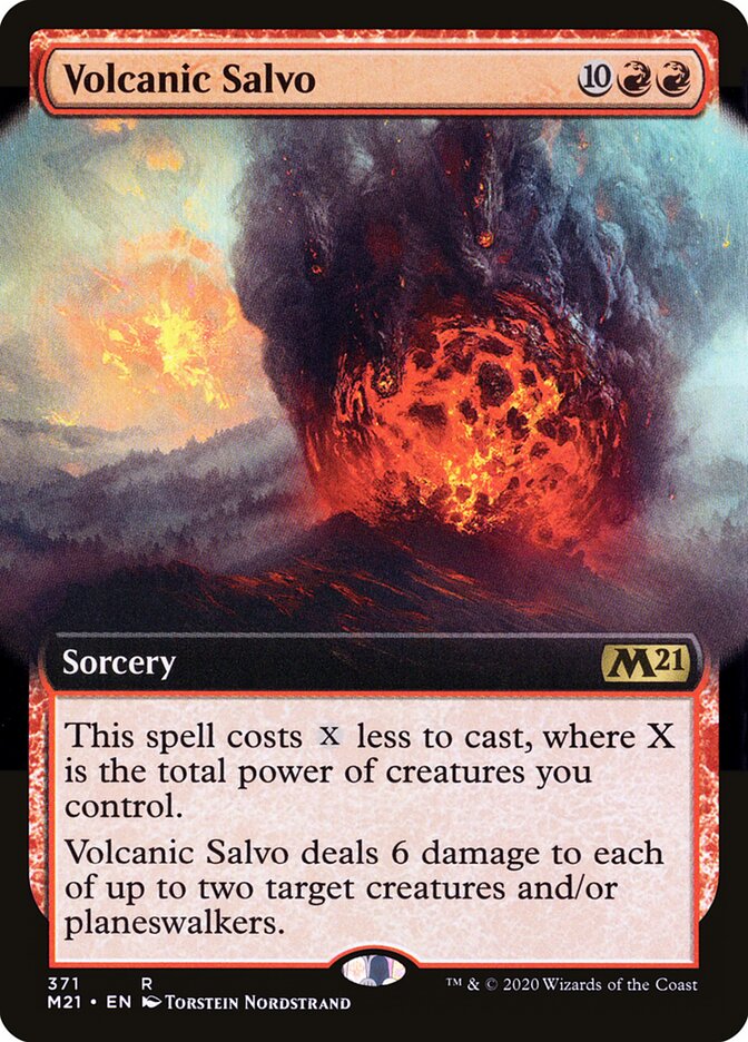Volcanic Salvo card front