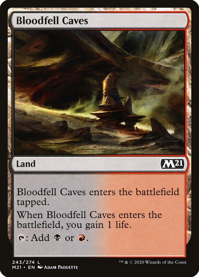 Bloodfell Caves card front