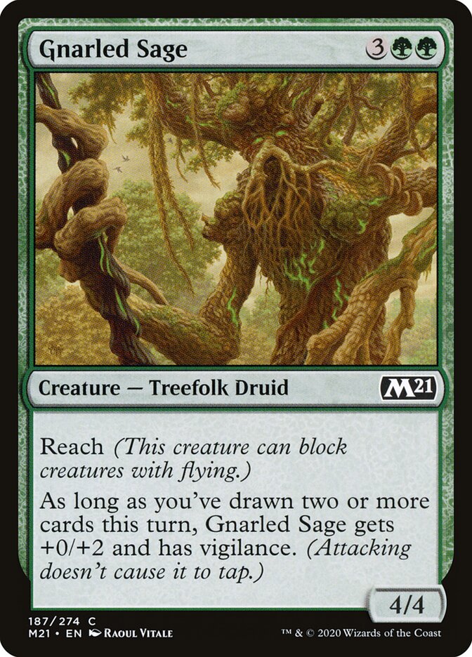 Gnarled Sage card front