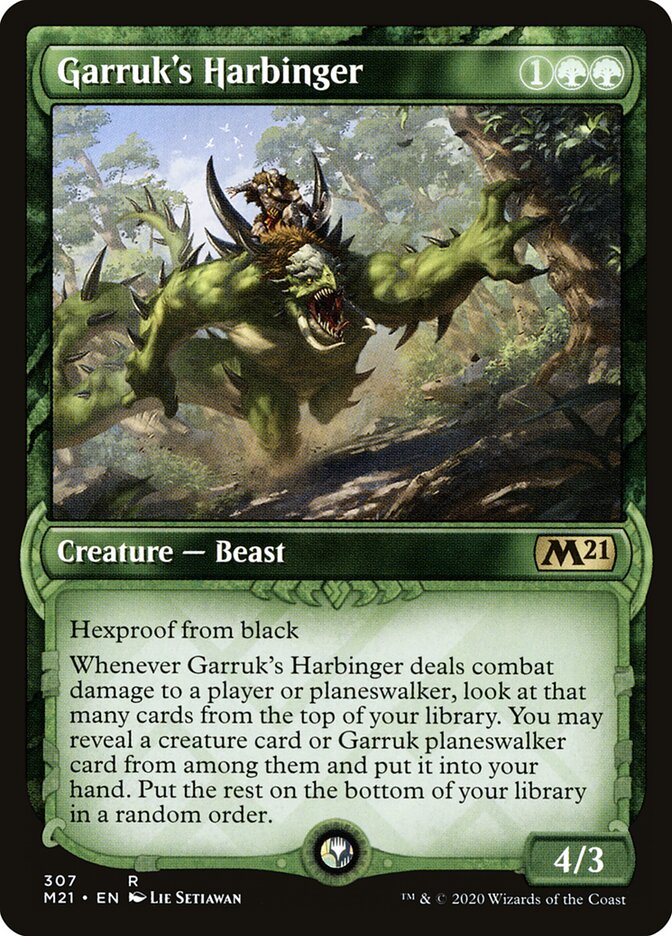Garruk's Harbinger card front