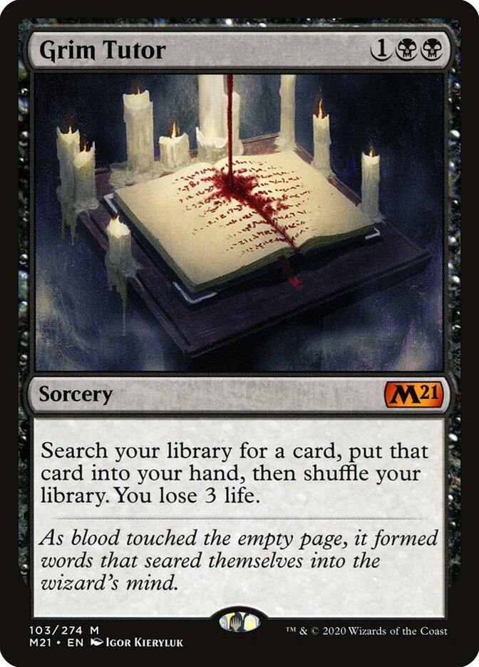 Grim Tutor card front