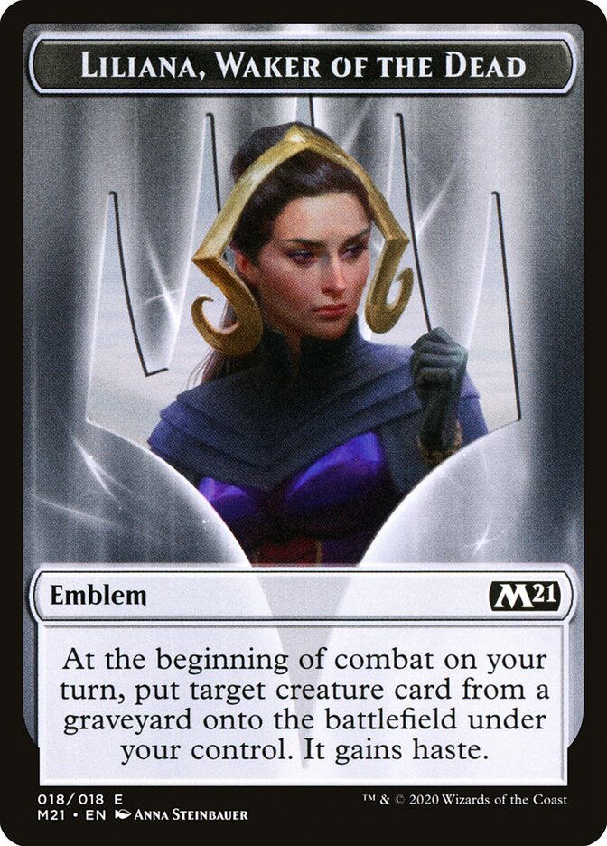 Liliana, Waker of the Dead Emblem card front