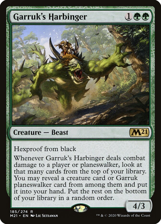 Garruk's Harbinger card front