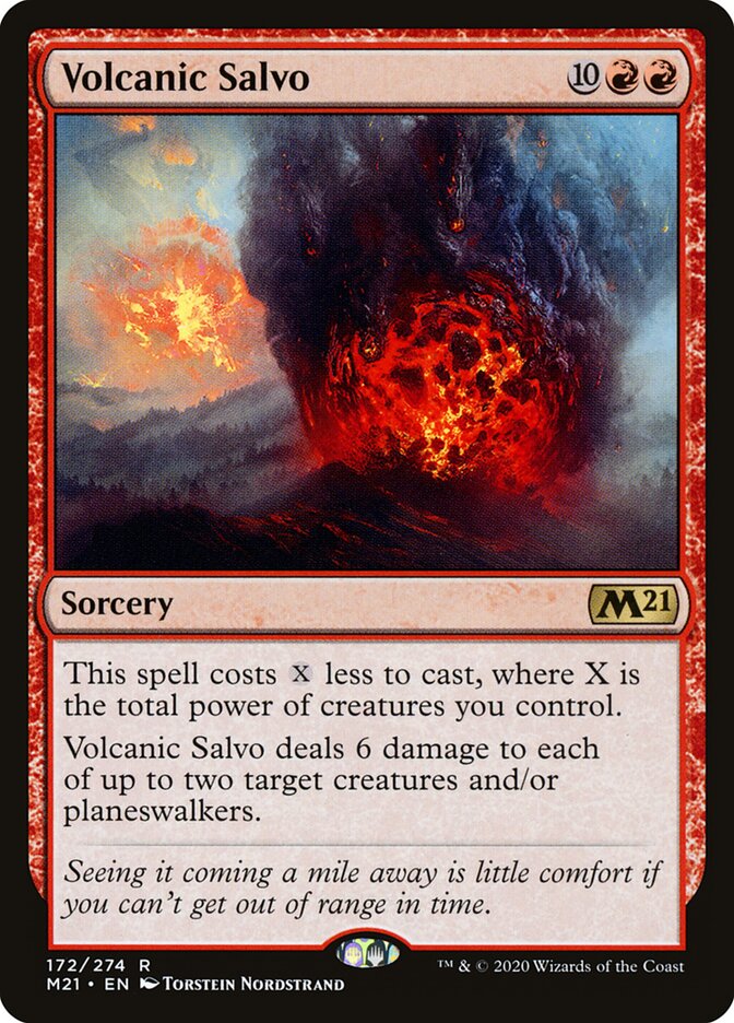 Volcanic Salvo card front