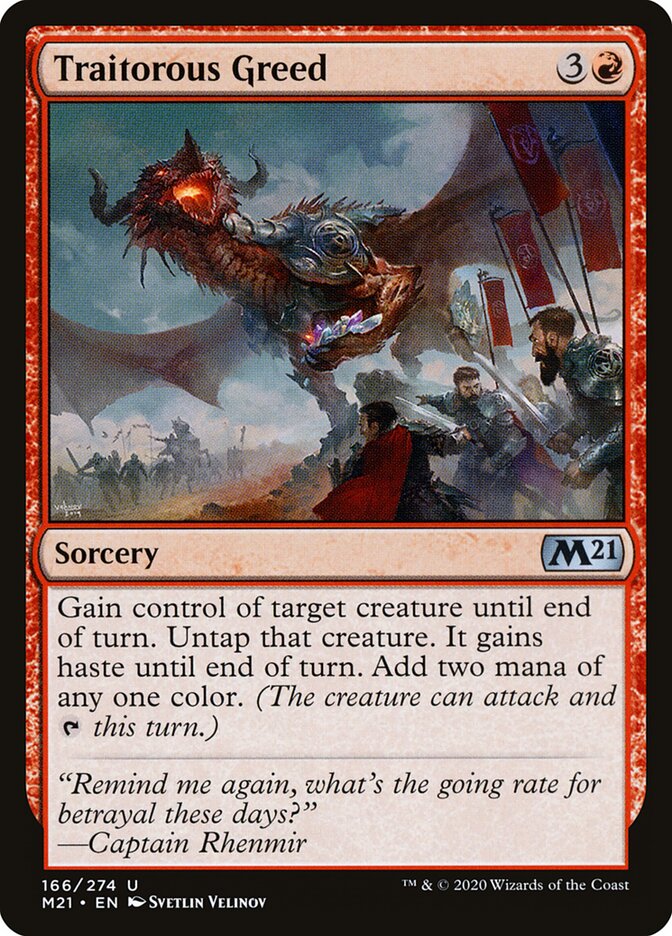 Traitorous Greed card front