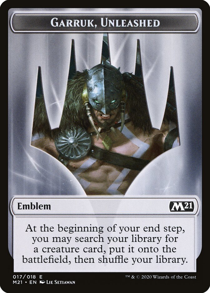 Garruk, Unleashed Emblem card front