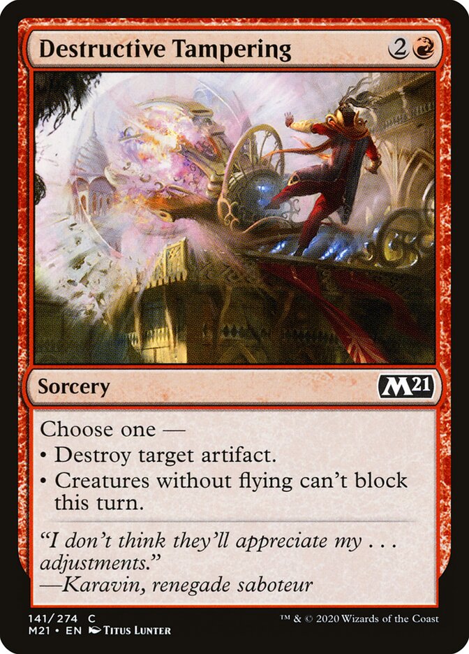 Destructive Tampering card front