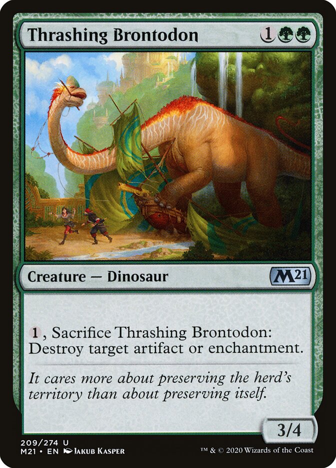 Thrashing Brontodon card front