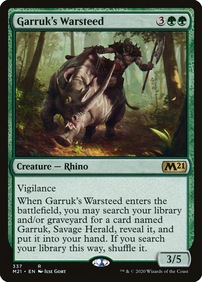 Garruk's Warsteed card front