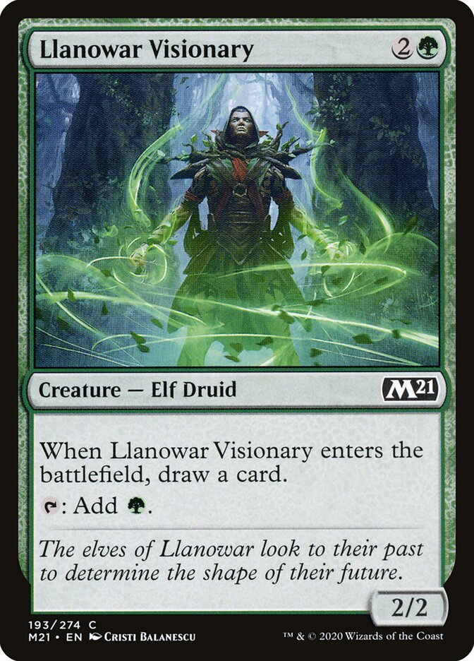 Llanowar Visionary card front