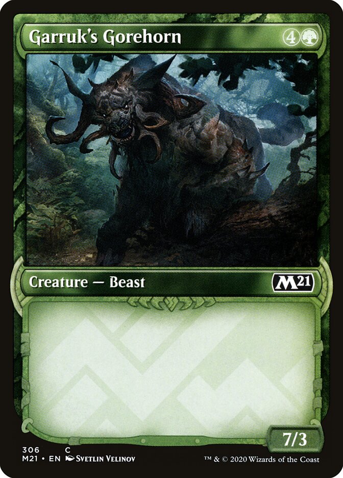 Garruk's Gorehorn card front
