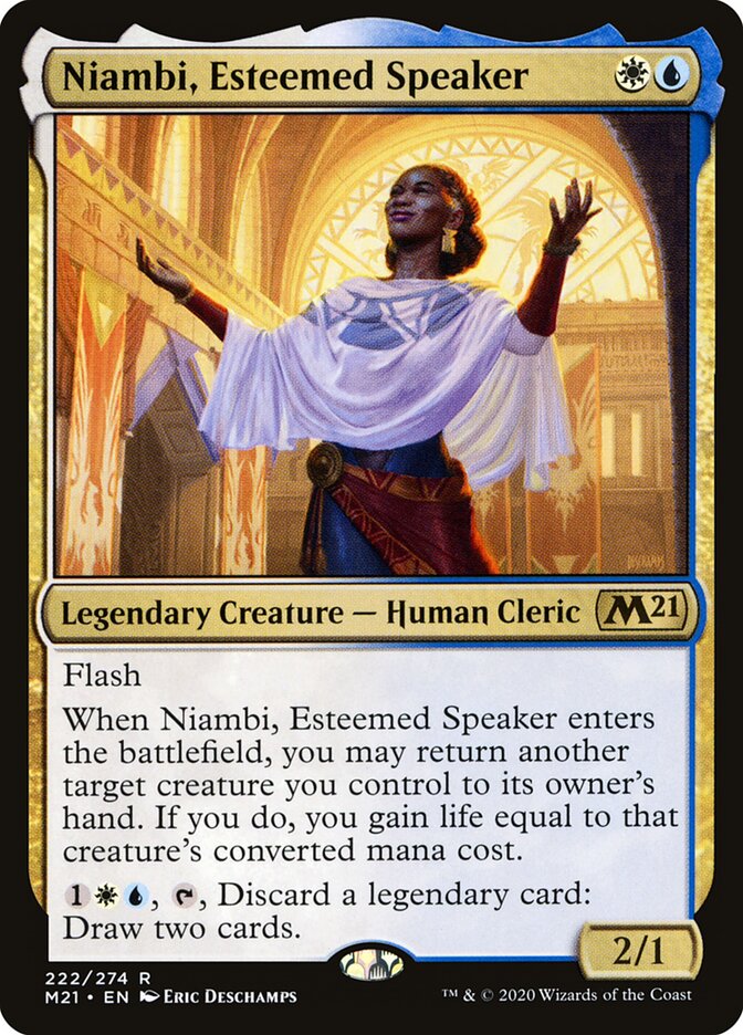 Niambi, Esteemed Speaker card front