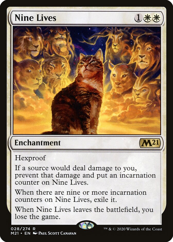 Nine Lives card front