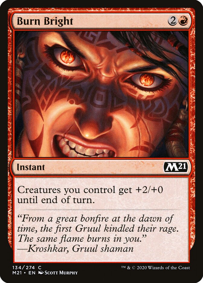 Burn Bright card front