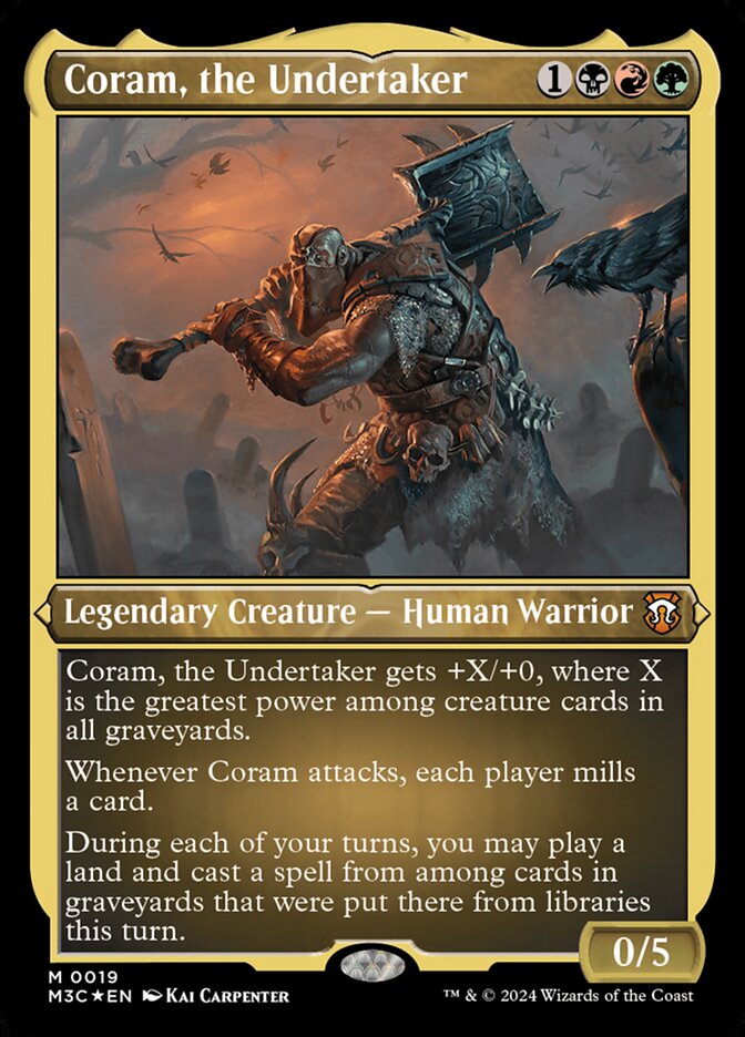 Coram, the Undertaker card front