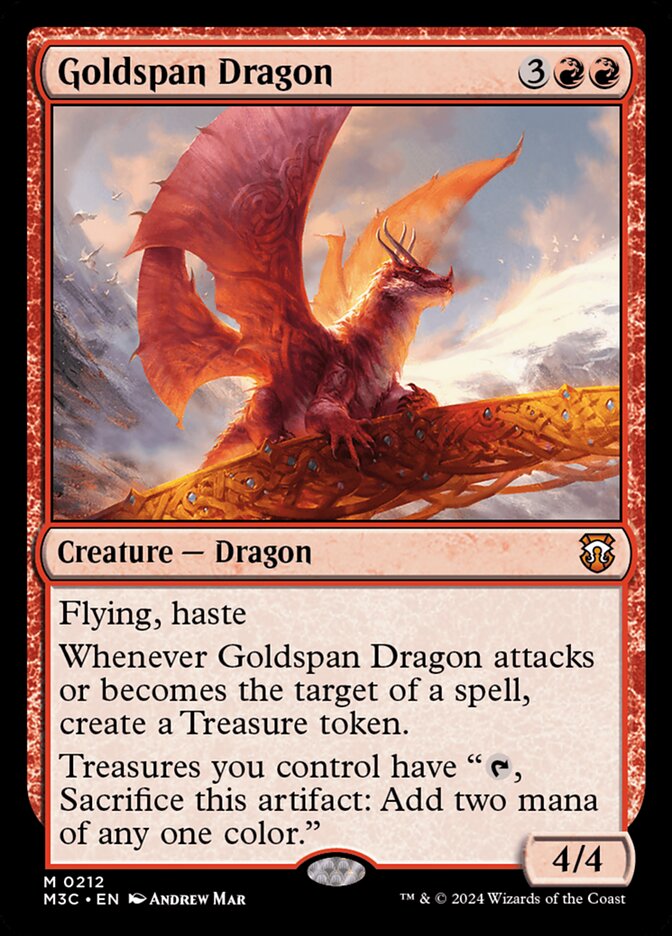 Goldspan Dragon card front