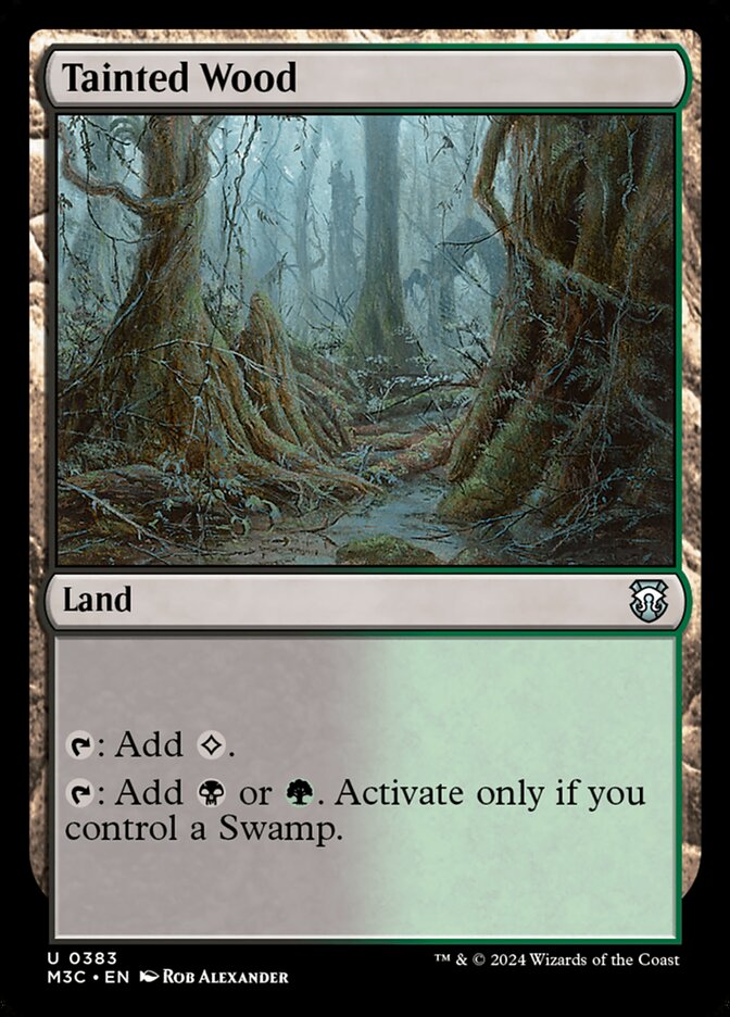 Tainted Wood card front