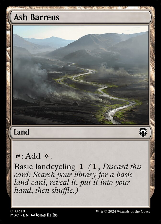 Ash Barrens card front