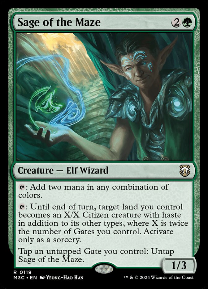 Sage of the Maze card front