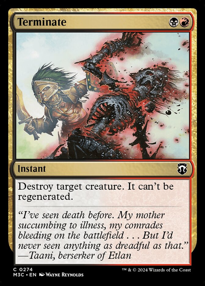 Terminate card front