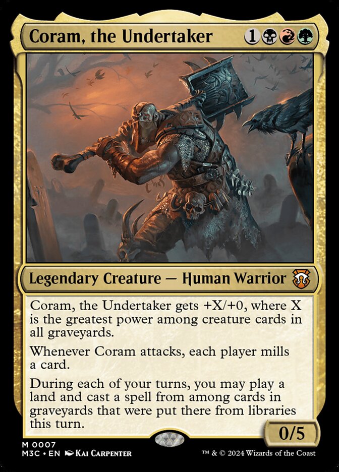 Coram, the Undertaker card front