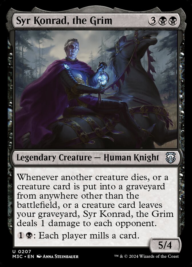 Syr Konrad, the Grim card front