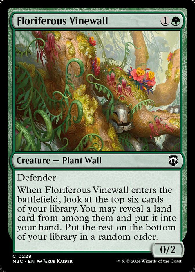 Floriferous Vinewall card front