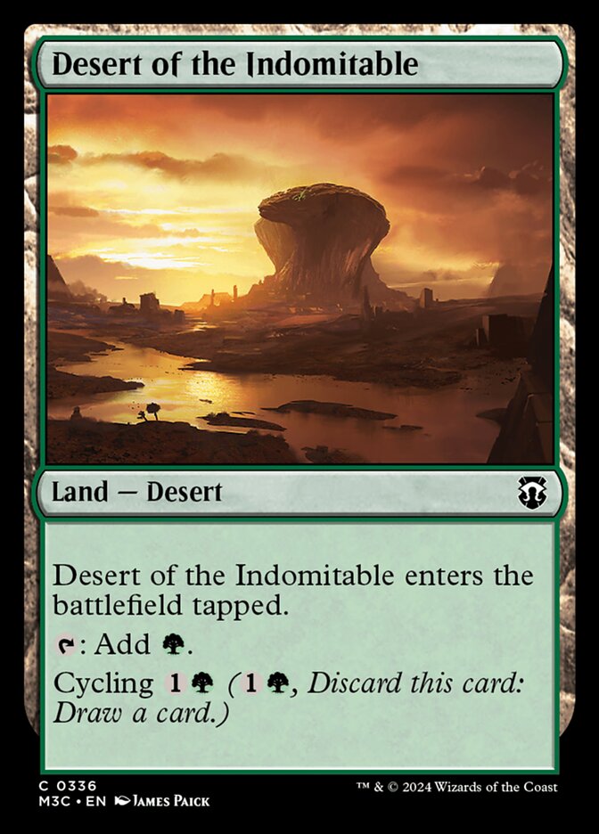 Desert of the Indomitable card front