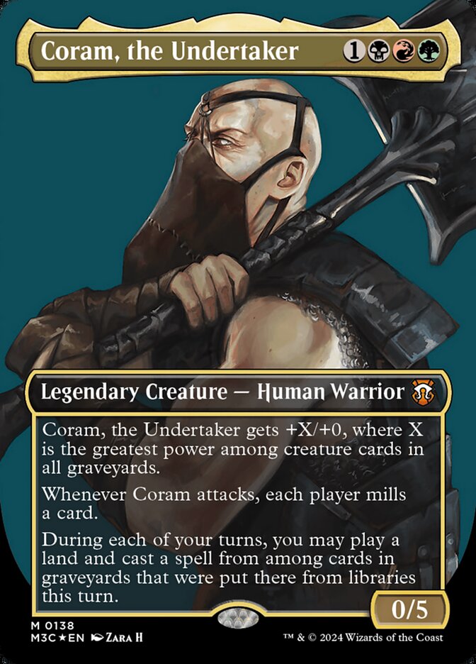 Coram, the Undertaker card front