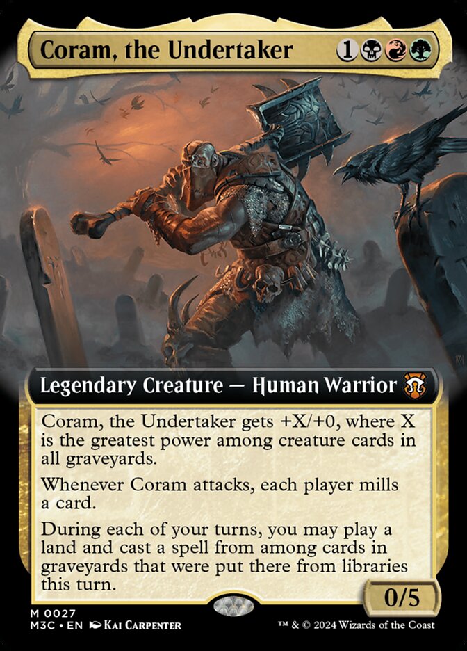 Coram, the Undertaker card front