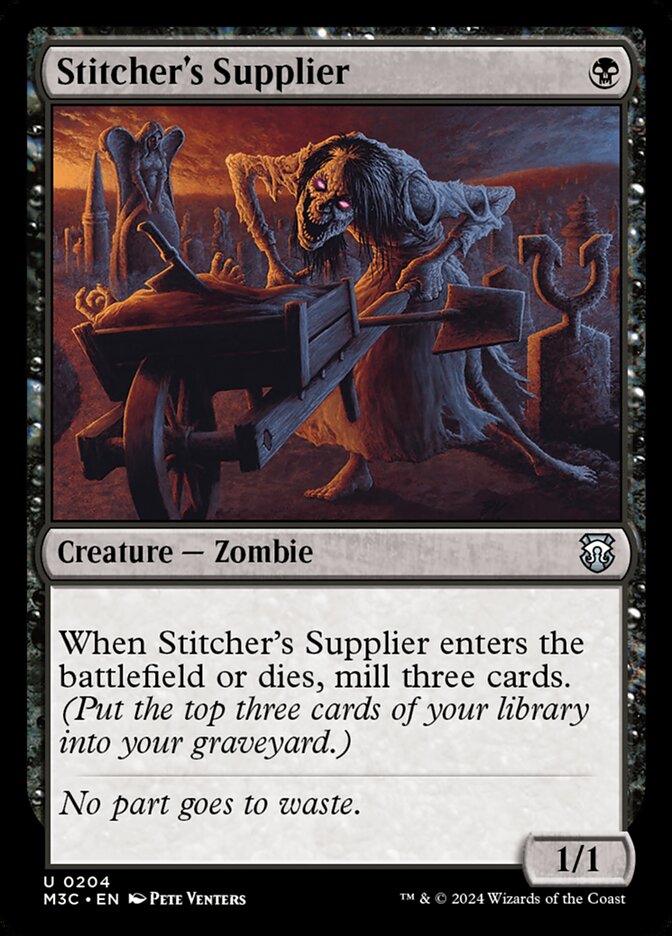 Stitcher's Supplier card front