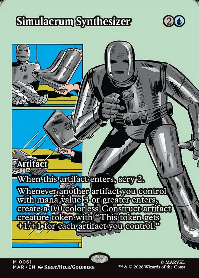 Simulacrum Synthesizer card front