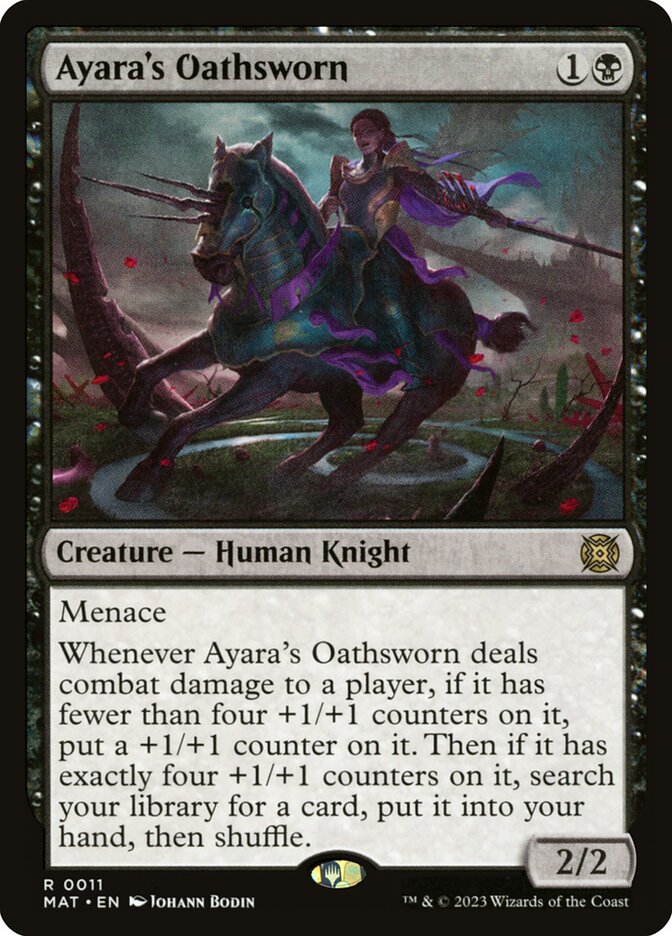 Ayara's Oathsworn card front