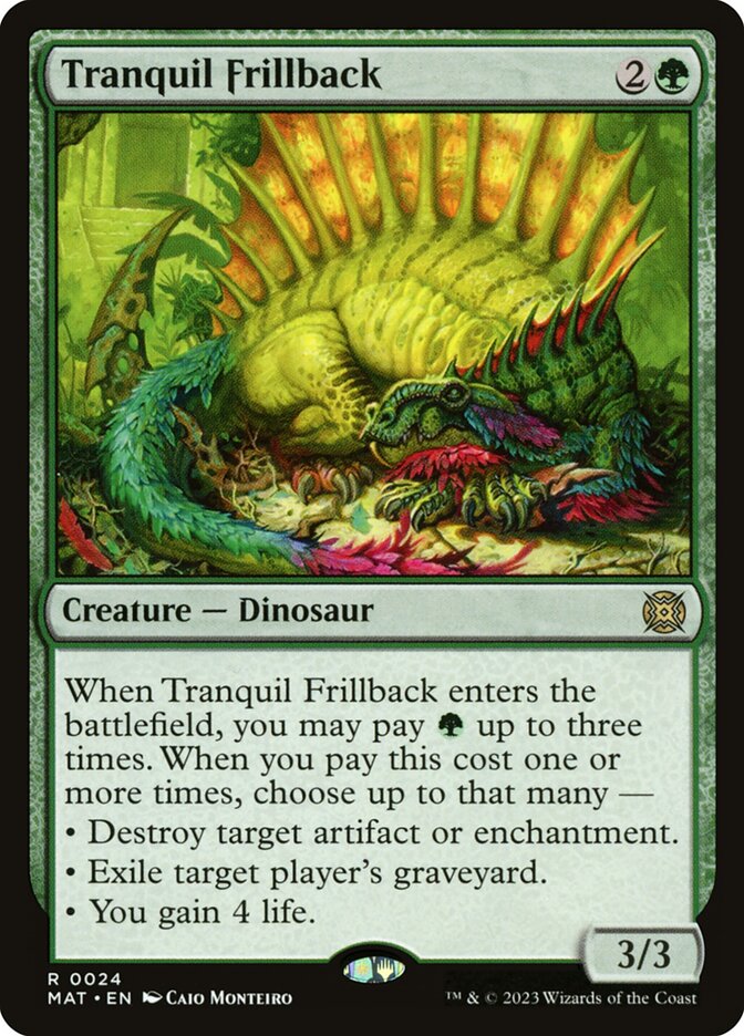 Tranquil Frillback card front