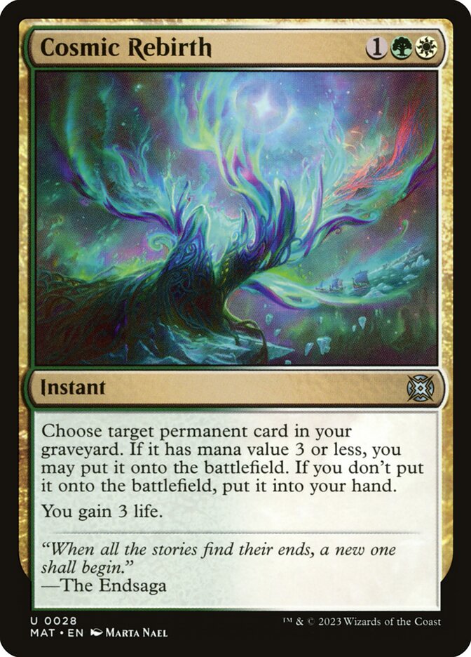 Cosmic Rebirth card front