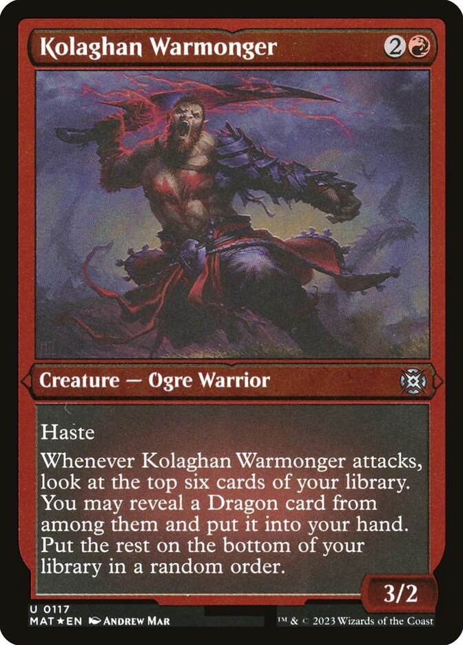 Kolaghan Warmonger card front