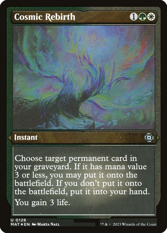 Cosmic Rebirth card front