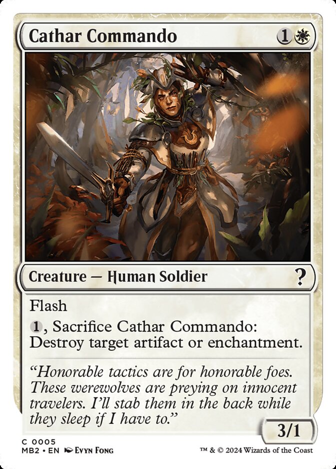 Cathar Commando card front