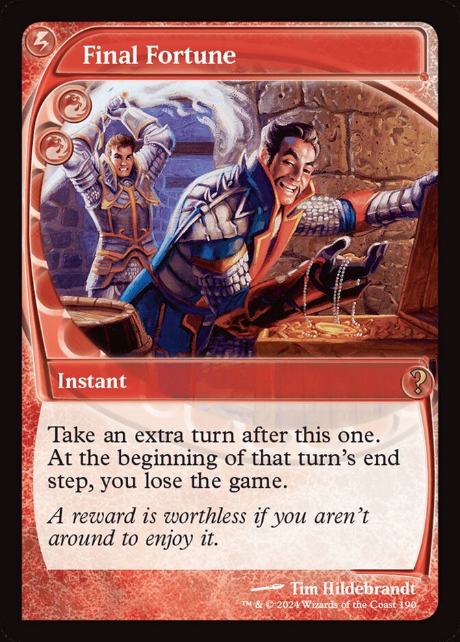 Final Fortune card front