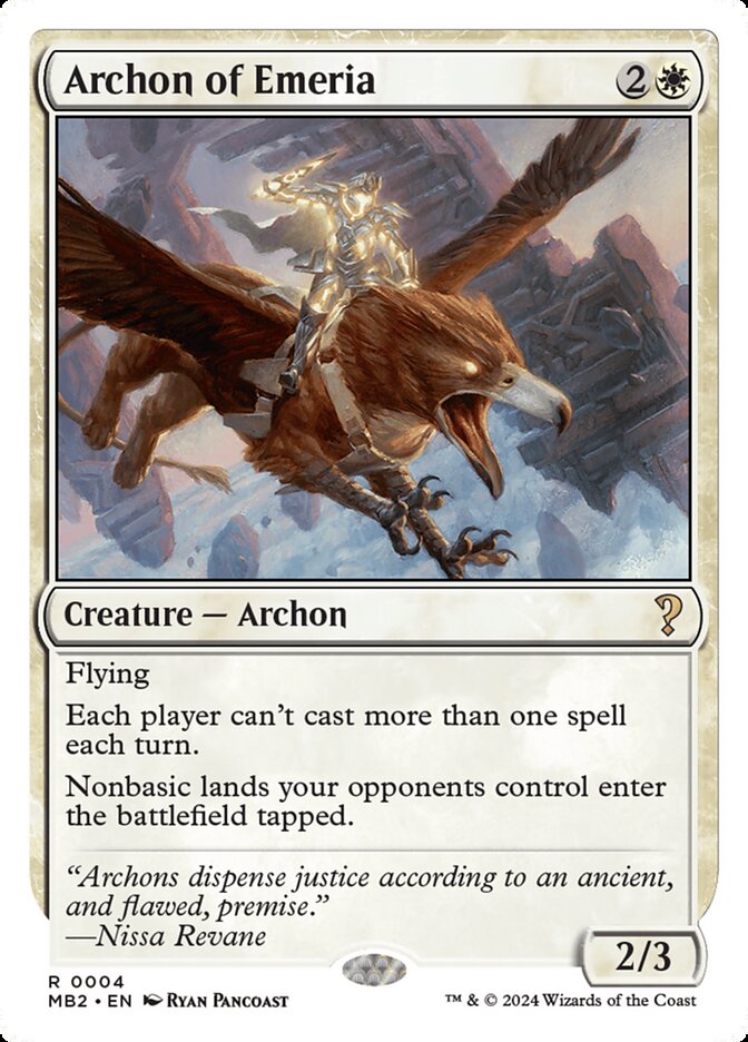 Archon of Emeria card front