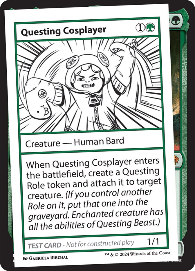 Questing Cosplayer card front