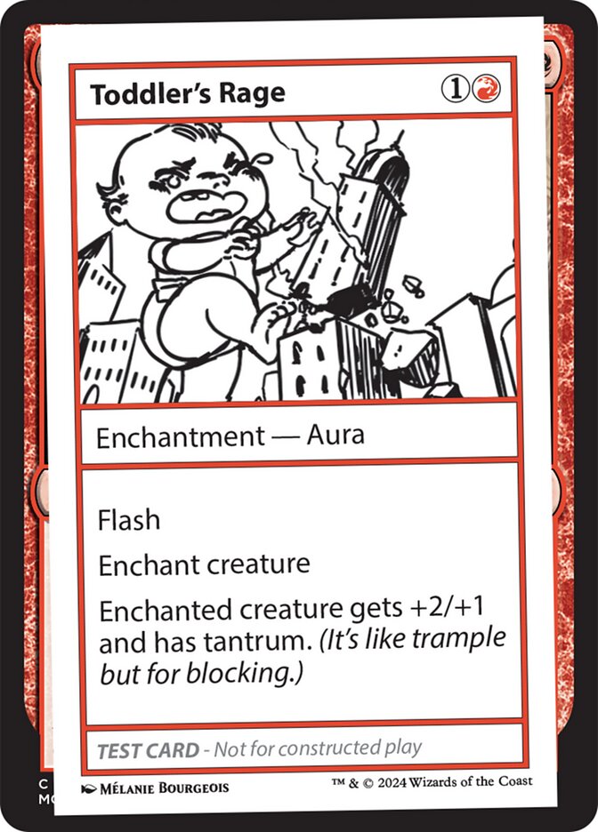 Toddler's Rage card front
