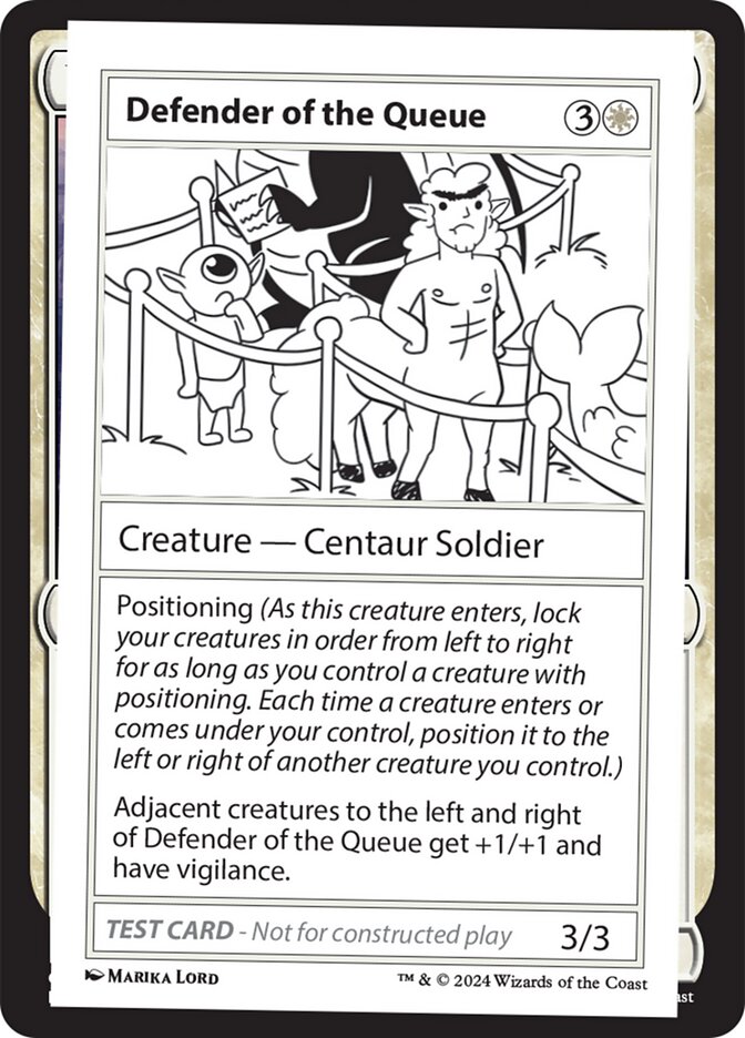 Defender of the Queue card front